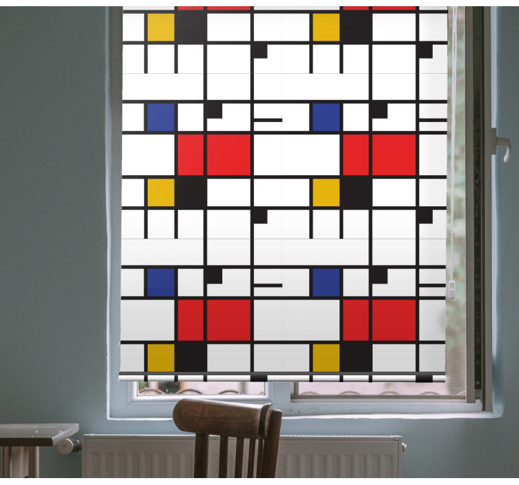 Stores avec des dessins Art géométrique mondrian - TenStickers