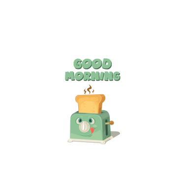 Store enrouleur cuisine bonjour avec grille pain - TenStickers