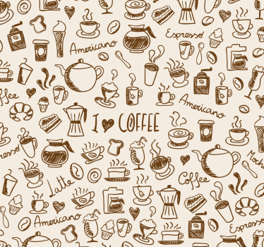 Store enrouleur cuisine motif de café - TenStickers