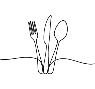 Store enrouleur cuisine lignes élégantes d'ustensiles - TenStickers