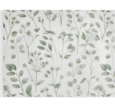 Store enrouleur cuisine aquarelle feuilles élégantes - TenStickers