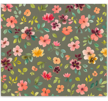 Store enrouleur cuisine fleurs aquarelles vibrantes - TenStickers