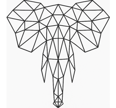 Store enrouleur chambre ado éléphant géométrique moderne - TenStickers