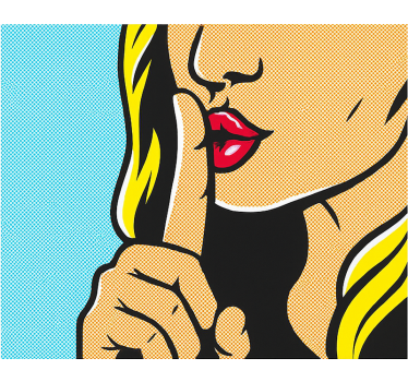 Store enrouleur chambre ado fille pop art faisant taire - TenStickers
