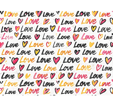 Store enrouleur chambre ado texte « amour, amour, amour » - TenStickers
