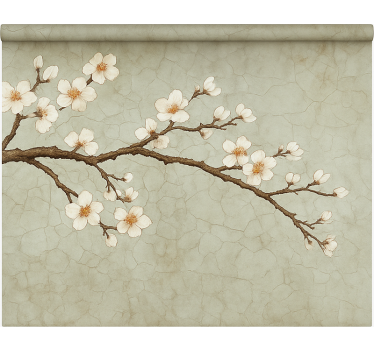 Store enrouleur salle à mange arbre du japon en fleurs - TenStickers