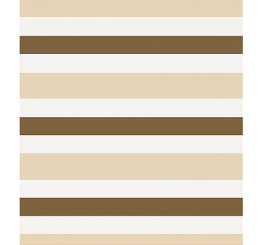 Store enrouleur salle à manger motif à rayures marron beige - TenStickers