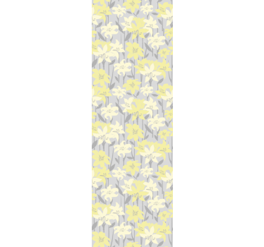 Store enrouleur salle à manger fleurs jaunes florales - TenStickers