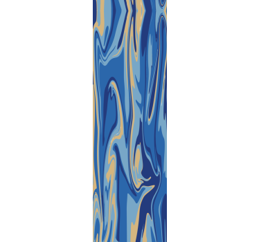 Store enrouleur cuisine marbre bleu doré - TenStickers