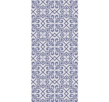 Store enrouleur cuisine carreau portugais octogonal bleu - TenStickers