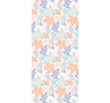 Store enrouleur cuisine fleurs originales nordiques - TenStickers