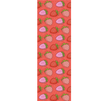 Store enrouleur cuisine fraises rouges et roses - TenStickers