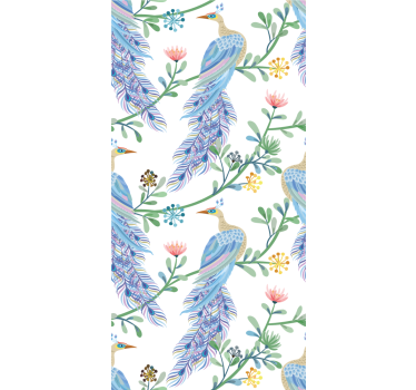Store enrouleur salle à manger oiseaux au paradis - TenStickers
