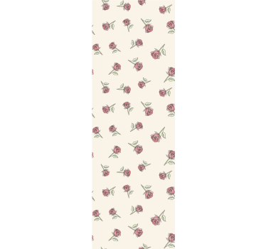Store enrouleur salle à manger motif rose vintage romantique - TenStickers