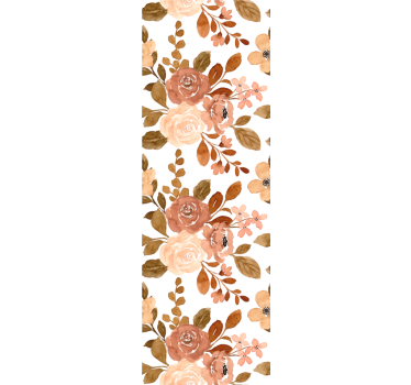 Store enrouleur salle à manger fleurs roses pastel - TenStickers