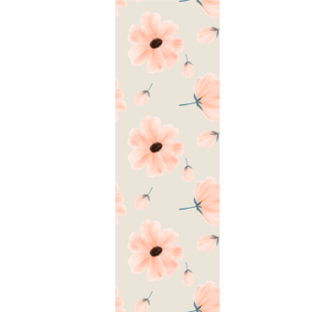 Store enrouleur salle à manger fleurs aquarelle beige - TenStickers