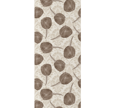 Store enrouleur salle à manger motif tulipes grises - TenStickers
