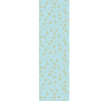 Store enrouleur salle à manger plantes nordiques bleues - TenStickers
