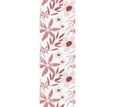 Store enrouleur salle à manger fleurs marguerites roses - TenStickers