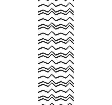 Store enrouleur salle à manger zigzag noir et blanc - TenStickers