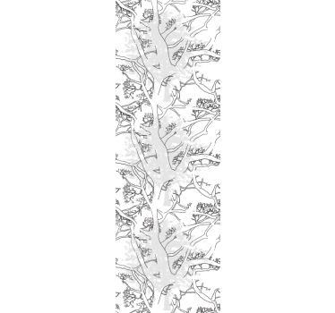 Store enrouleur salle à manger branches d'arbres sombres - TenStickers