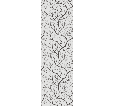 Store enrouleur salle à manger branches grises et oiseaux - TenStickers