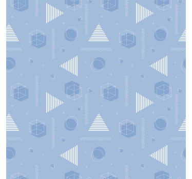 Store enrouleur chambre ado bleu géométrique - TenStickers
