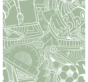 Store enrouleur chambre ado craie verte scolaire - TenStickers