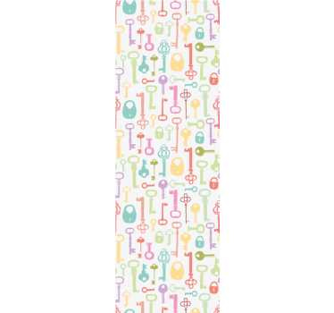 Store enrouleur chambre ado motif clé - TenStickers