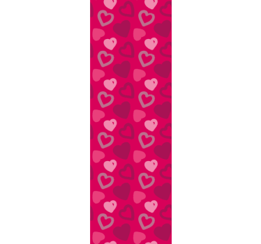 Store enrouleur chambre ado cœurs fuchsia - TenStickers