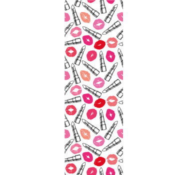 Store enrouleur chambre ado rouge à lèvres et lèvres - TenStickers