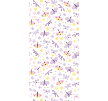 Store enrouleur chambre ado motif papillon violet - TenStickers