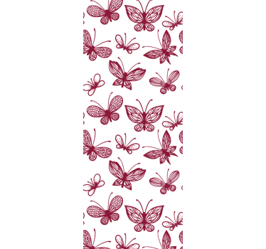 Store enrouleur chambre ado motif papillons rouges élégants - TenStickers