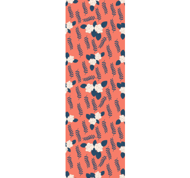 Store enrouleur chambre ado motif fleurs orange rose - TenStickers