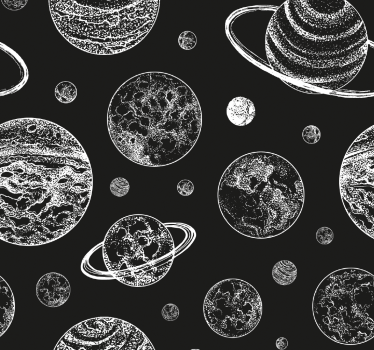 Store enrouleur chambre ado espace noir et blanc - TenStickers