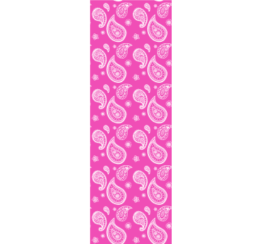 Store enrouleur chambre ado motif paisley rose intense - TenStickers