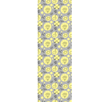 Store enrouleur chambre ado graffiti diamants et couronnes - TenStickers