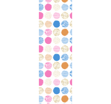 Store enrouleur chambre ado motif pois colorés - TenStickers