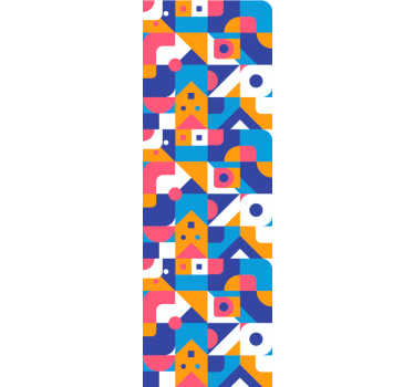 Store enrouleur chambre ado mosaïque géométrique colorée - TenStickers