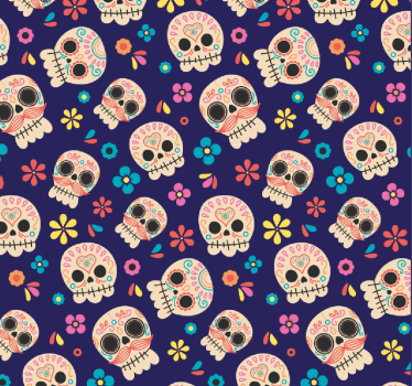 Store enrouleur chambre ado crânes mexicains - TenStickers
