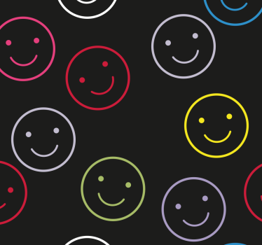 Store enrouleur chambre ado visages souriants colorés - TenStickers