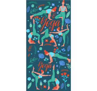 Store enrouleur chambre ado femme faisant du yoga - TenStickers
