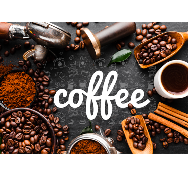 Store enrouleur cuisine ingrédients et ustensiles café - TenStickers