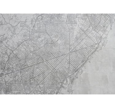 Store enrouleur cuisine carte de la ville de barcelone - TenStickers