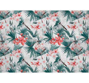 Store enrouleur cuisine plantes et fleurs tropicales - TenStickers