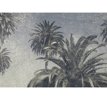 Store enrouleur cuisine palmiers dessin gris - TenStickers