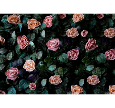 Store enrouleur cuisine roses corail pink - TenStickers