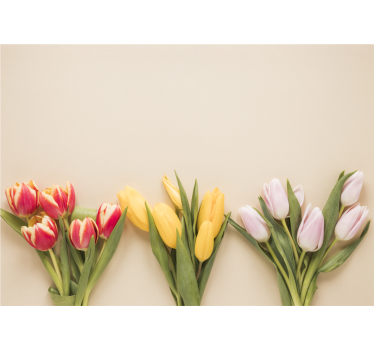 Store enrouleur cuisine fleurs trois couleurs différentes - TenStickers