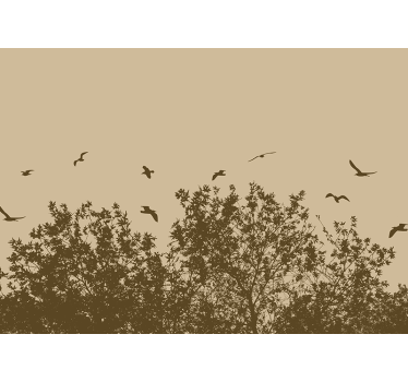 Store enrouleur cuisine fleurs de printemps et oiseaux - TenStickers