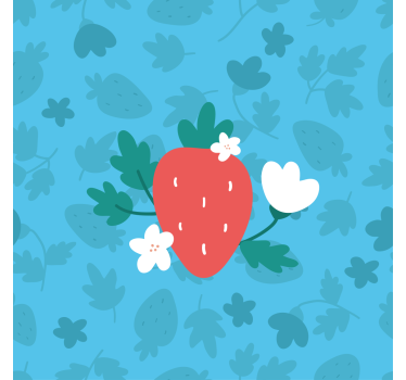 Store enrouleur cuisine motif fruits et fleurs colorés - TenStickers